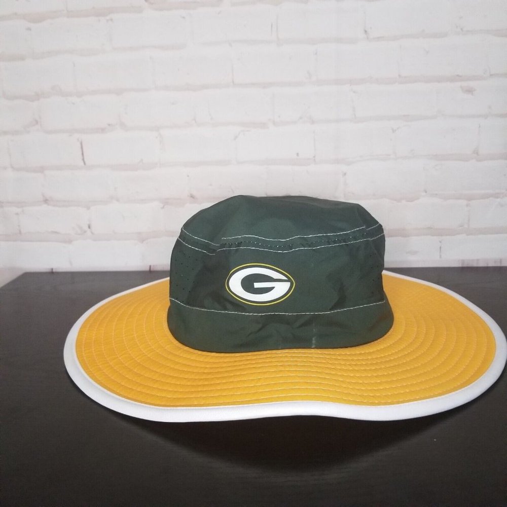 Green Bay Packers Bucket Boonie Hat Green Yellow NFL Team Logo Football